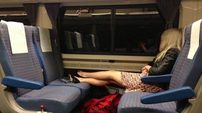 stranger on train